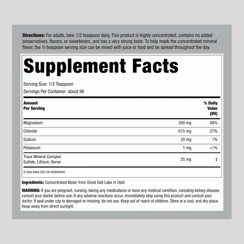 Miniatura 2 de Piping Rock Trace - Líquido mineral con sulfato, litio y boro, suplemento complejo de grado terapéutico, 8 onzas líquidas, sin OMG, sin gluten