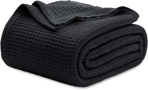Miniatura 32 de Bedsure Gentlesoft - Manta de 100 % algodón, tamaño Twin XL, para dormitorio universitario, transpirable y suave, manta Twin de tejido waffle