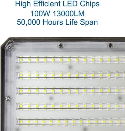 Miniatura 3 de DAKASON Paquete de 2 focos LED de 100 W para exteriores, fotocélula del atardecer al amanecer, montaje ajustable para nudillos, 13000 lm 5000 K