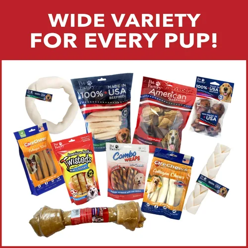 Miniatura 9 de Pet Factory American Beefhide - Rollos de chips de 5 pulgadas para perros, sabor a pollo, 8 unidades/1 paquete