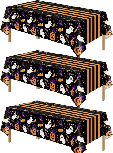 Miniatura 10 de Kelool Decoraciones del 250 aniversario de Estados Unidos, paquete de 3 manteles patrióticos de 54 x 108 pulgadas, mantel rectangular desechable