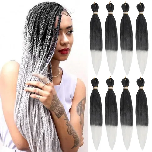 Miniatura 72 de Beyond Beauty - Trenzas preestiradas de cabello profesional sin picazón, ajuste de agua caliente, fibra sintética, textura Yaki, extensiones