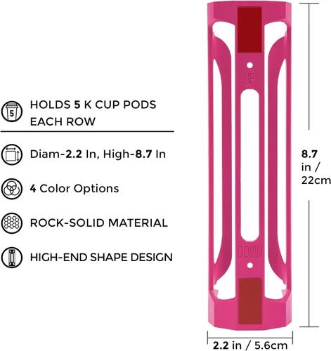 Miniatura 2 de Soporte para K Cup para Keurig: Soporte para Cápsulas de Café para Mostrador de Espacio Pequeño - Soporte para Kcup para Montaje en Pared