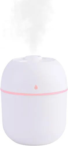 Mini Humidificador Portátil Pequeño Humidificador de Niebla Fría Personal de Escritorio Alimentado por USB Súper Silencioso para Viaje, Carro, Blanco