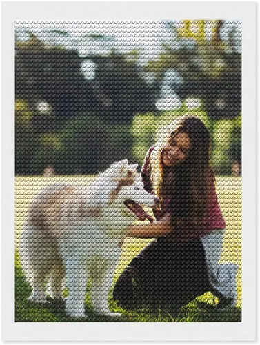 Oznufi Kits de pintura de cuentas personalizadas para adultos, taladro completo, cuentas de fotos 5D personalizadas, imagen personalizada, regalos