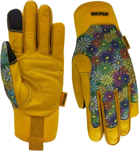 Miniatura 37 de Guantes de jardinería a prueba de espinas y resistentes a pinchazos con agarre, guante de jardín para mujer, regalos de cuero para trabajo en el 1