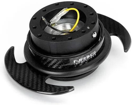 NRG Innovations NRG-SRK-650CF-1 GEN 3.0 Kit de liberación rápida para volante de carreras Adaptador de buje de 6 agujeros Diseño de 6x70 y 6x74mm