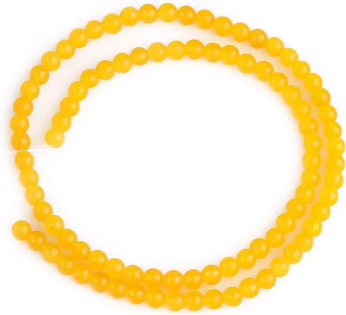 Miniatura 5 de JOE FOREMAN - Cuentas redondas de jade amarillo natural de 4 mm para hacer joyas, hebras de 15", cuentas de piedras preciosas semipreciosas