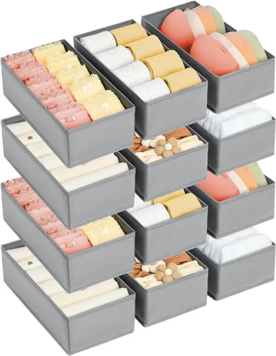 Miniatura 14 de DIMJ Organizador de cajones de ropa, organizador de ropa interior, organizadores de armario y caja de almacenamiento, divisores de cajones para ropa