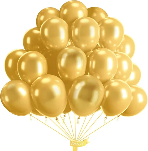 Miniatura 17 de EMART 100 globos negros de 12 pulgadas con cinta, helio de látex para fiestas de cumpleaños, baby shower, boda, graduación, Halloween, decoraciones