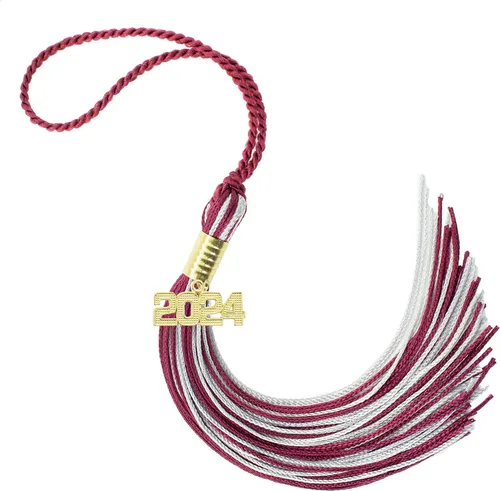 Miniatura 187 de Borla de graduación Aqua 2022, todos los colores escolares disponibles, fabricada en Estados Unidos