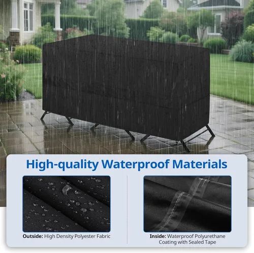 Miniatura 3 de SunPatio Bistro - Juego de funda impermeable, para patio al aire libre, juego de muebles de 3 piezas con ventilación de aire, resistente a los rayos