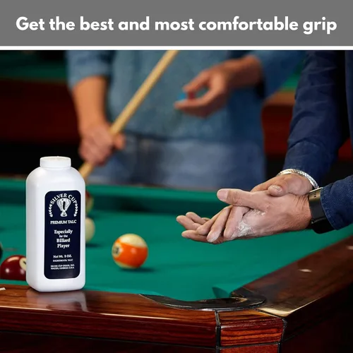 Miniatura 3 de Silver Cup Billiard/Pool Premium Powder Hand Chalk, botella agitadora de 8 onzas, color blanco
