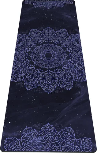 Miniatura 26 de nuveti Alfombrilla de yoga con estampado extra grueso de elastómero termoplástico antideslizante con bolsa de transporte, 72 x 24 pulgadas, extra