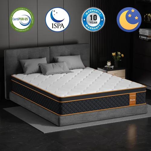 Miniatura 2 de Full Mattress, 10 Inch Hybrid Mattress in a Box with Memory Foam and Individual Pocket Springs - Medium Firm, Motion Isolation, Extra Edge Support &