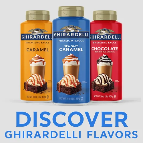 Miniatura 4 de GHIRARDELLI Salsa con sabor a chocolate blanco premium, botella de 16 onzas, rico jarabe de chocolate blanco para café y postres