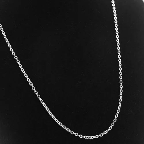 Miniatura 2 de Minelife 30 cadenas de acero inoxidable a granel, cadenas para hacer joyas, collares chapados en plata, cadena de eslabones para fabricación