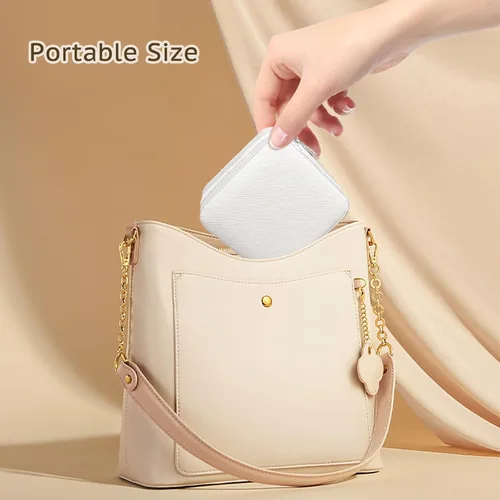 Miniatura 2 de Joyero pequeño de viaje, mini joyero portátil de cuero, organizador de anillos, estuche organizador de anillos, cajas de regalo para niñas