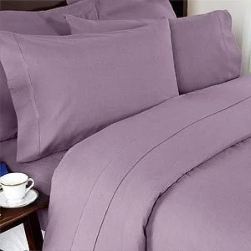 Miniatura 8 de Elegance Linen Juego de funda de edredón de 3 piezas de calidad egipcia de 1800 hilos, resistente a las arrugas, ultra suave, lujoso, sólido, Blanco