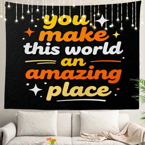 Miniatura 41 de Shrahala Tapiz de pared cristiano con palabras blancas, palabras de Navidad, escuela, Jesús, Biblia, adoración de la Biblia, tapiz grande