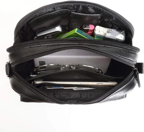 Miniatura 6 de Hebetag Cartera de cuero para hombre, organizador de muñeca