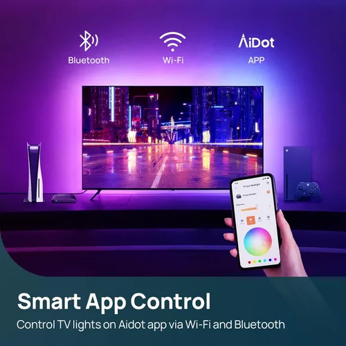 Miniatura 7 de Linkind Caja de sincronización HDMI 2.0, retroiluminación inteligente AI LumiSync Technology ET6, compatible con 4K @60Hz, retroiluminación LED