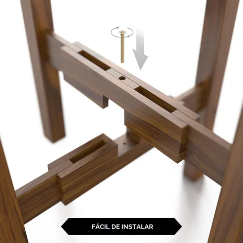 Miniatura 4 de Soporte de plantas moderno de mediados de siglo - Se adapta a macetas grandes de 12 y 13 pulgadas (NO incluidas) - Soporte de madera hecho a mano