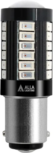 Miniatura 8 de Alla Lighting BAY15D 7518 1157 LED estroboscópica luces de freno bombillas Xtreme Super brillante rojo intermitente luces de parada reemplazo 2057
