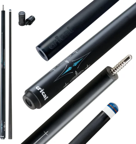 CRICAL Palo de taco de billar de fibra de carbono de 58 pulgadas, palos profesionales de baja desviación para piscina con junta de 3/8 x 8 pines y