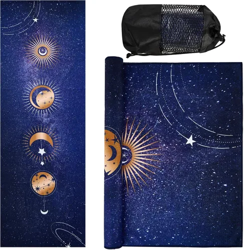 Miniatura 11 de Toallas de yoga, toalla antideslizante para esterilla de yoga caliente con puntos de agarre, manta de yoga de microfibra suave súper absorbente