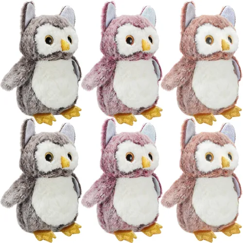 Miniatura 9 de Jenaai 6 piezas de animales de peluche de búho para bebés, juguete de peluche suave, búho relleno, recuerdos de fiesta de mago para niños pequeños