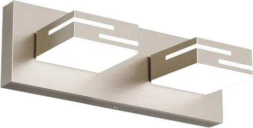 Miniatura 23 de Lámparas LED modernas para tocador de baño, 2 luces regulables de 15 pulgadas, color negro mate, para accesorios de iluminación de baño sobre