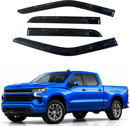 Miniatura 321 de IG - Visera para ventana para Ford Bronco y F150-F350 1980-1996, deflector lateral tipo cinta adhesiva, resistente, contra lluvia y viento