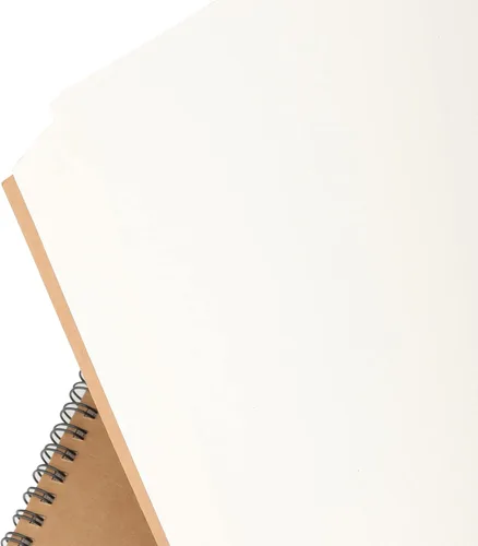 Miniatura 4 de SENJEOK 2 blocs de dibujo encuadernados en espiral A3, 11.7 x 16.5 pulgadas, cuaderno de bocetos de cubierta marrón, bloc de bocetos A3 para pintar