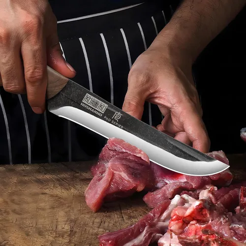 Miniatura 5 de HOSHANHO Cuchillo de deshuesado de 6.7 pulgadas para corte de carne, cuchillo de filetear súper afilado para pescado, cuchillos de carnicero