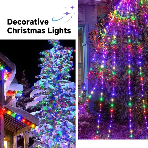 Miniatura 8 de Mlambert - Luces de Navidad de 1050 LED, 344 pies, luces de hadas impermeables para exteriores con control remoto, 8 modos, iluminación