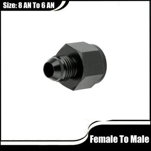 Miniatura 8 de 8 AN hembra -6 AN macho Adaptador reductor de montaje de tabique hermético de llamarada 8AN a 6AN