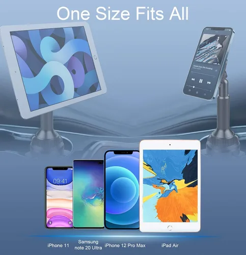Miniatura 5 de OQTIQ Portavasos magnético para teléfono para automóvil, altura ajustable y múltiples ángulos, operación con una sola mano, compatible con Samsung
