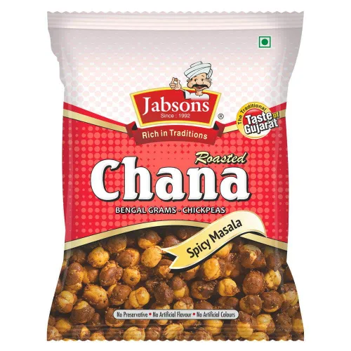 Miniatura 3 de Jabsons - Garbanzos Chana asados (paquete de 3), 5.29 oz x 3 (Masala picante)