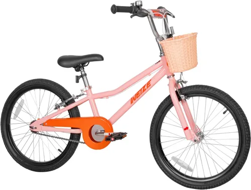 Miniatura 11 de Bicicleta infantil WEIZE, 16 y 20 pulgadas para niños y niñas de 4 a 12 años, altura del ciclista 41-62 pulgadas, asiento y manillares ajustables