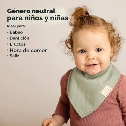Miniatura 6 de KeaBabies Paquete de 8 baberos orgánicos tipo bandana para bebés para niños y niñas, baberos triangulares súper absorbentes para babear y dentición