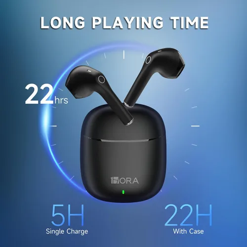 Miniatura 2 de 1 Hora 6 Paquetes Auriculares Inalámbricos Bluetooth 5.3, Auriculares Deportivos Graves Profundos Intrauriculares, Sonido Premium con Estuche