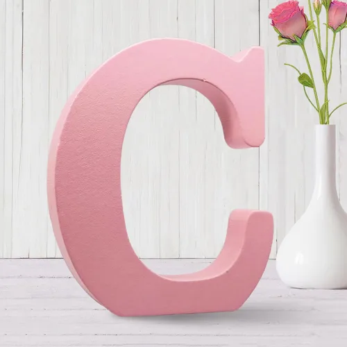 Miniatura 15 de AOCEAN Letras de madera rosa de 6 pulgadas sin terminar Letras de madera para pared MAGA Letras de madera decorativas de pie Tablero de letras