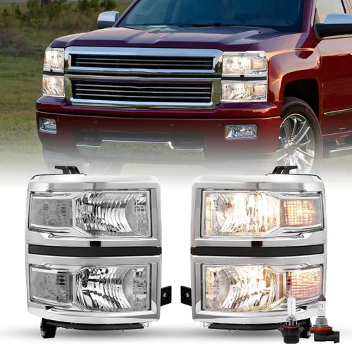 Miniatura 23 de JSBOYAT Conjunto de faros delanteros y luces traseras 2014 2015 Chevy Silverado 1500 Camioneta Pickup [Estilo de fábrica OE] lado del pasajero