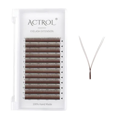 Miniatura 19 de Extensiones de pestañas 4D W, color negro, 0.003 in, rizo D, 0.315 in, volumen individual, YY, extensiones de pestañas en forma de W, fáciles