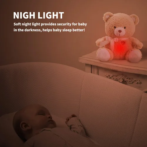 Miniatura 4 de BEREST Chupete musical para dormir para bebés recién nacidos, máquina de ruido blanco con latido del corazón de la madre, ayuda para dormir