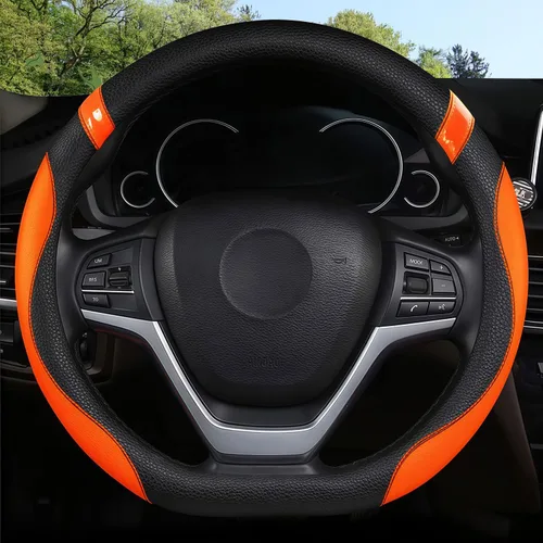 Miniatura 8 de Cxtiy Funda para volante con parte inferior plana en forma de D para mujeres y niñas, elegante accesorio antideslizante para el interior del Rosa