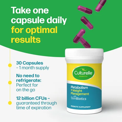 Miniatura 6 de Culturelle Metabolismo + Control de peso con cápsulas probióticas SlimBiotics® – 30 unidades – Ayuda a controlar el peso de manera segura - Promueve