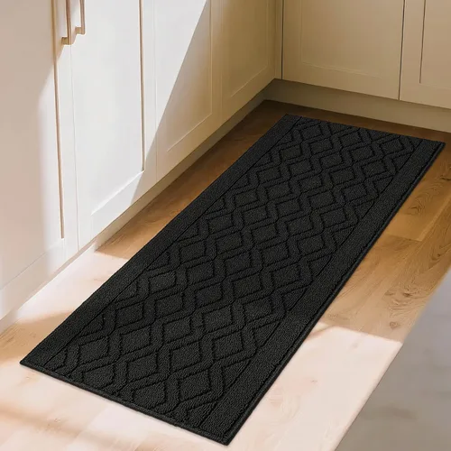 Miniatura 17 de COSY HOMEER Tapete de cocina antideslizantes, absorbentes para el piso, alfombra de cocina lavable, tapete de pie para fregadero, alfombra de Beige