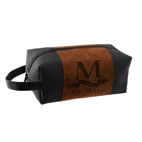 Miniatura 19 de Regalos personalizados para padrinos de boda, bolsas de aseo personalizadas para hombres, regalos de padrino de boda, Beige, Diseño #1, Juego de 3